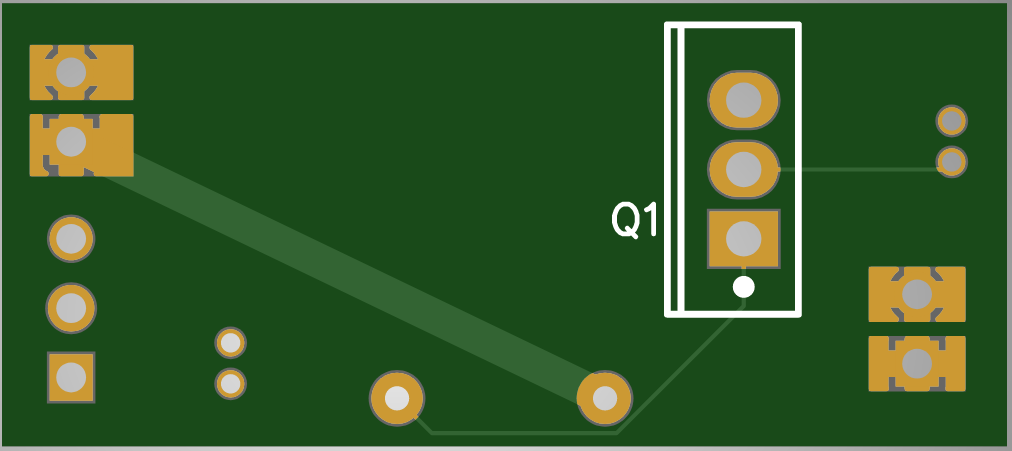 Underside view of PCB